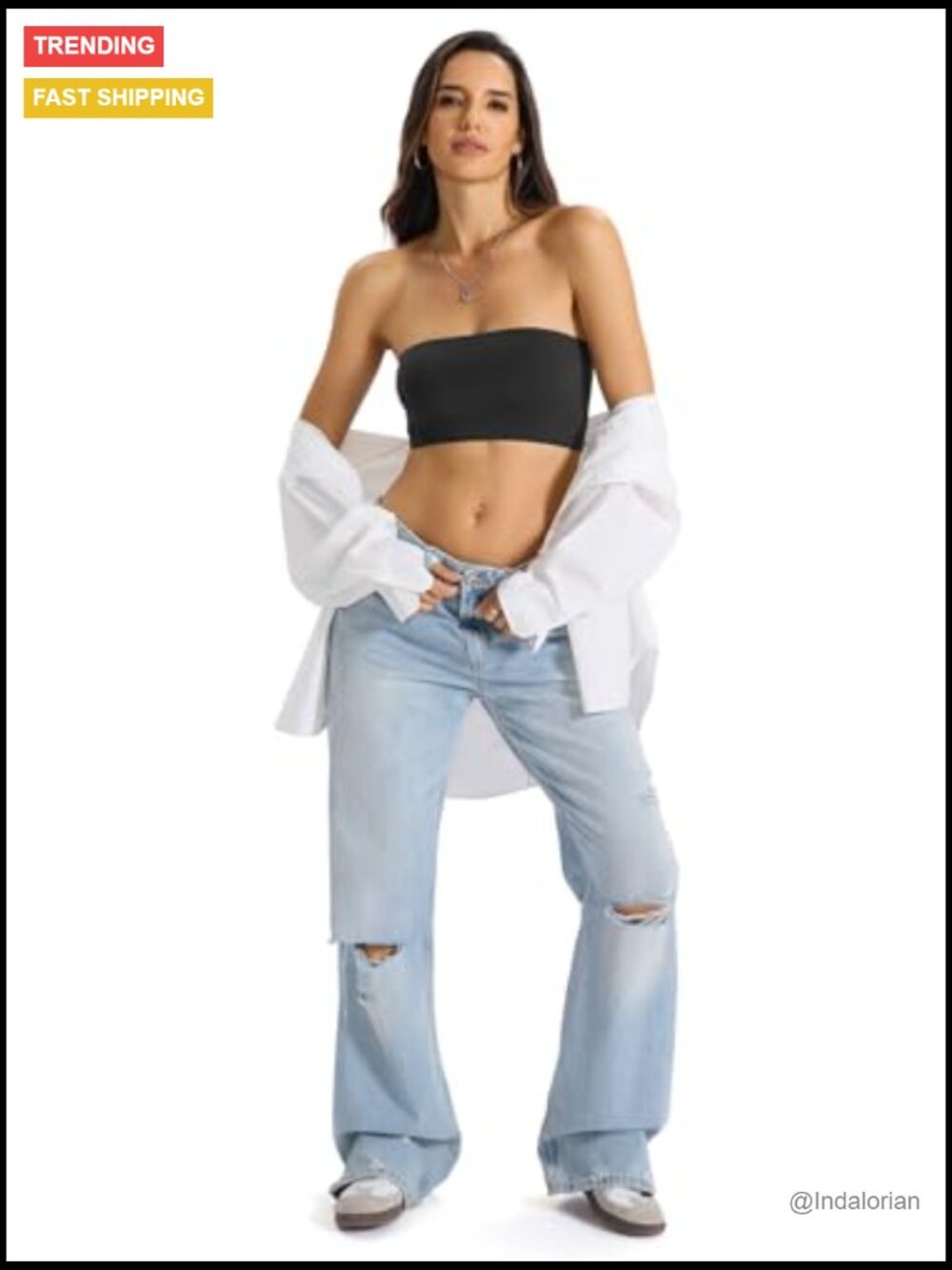Double Lined Non-Padded Strapless Tube Top Crop Tank - Sexy Going Out - Picture 6 of 7